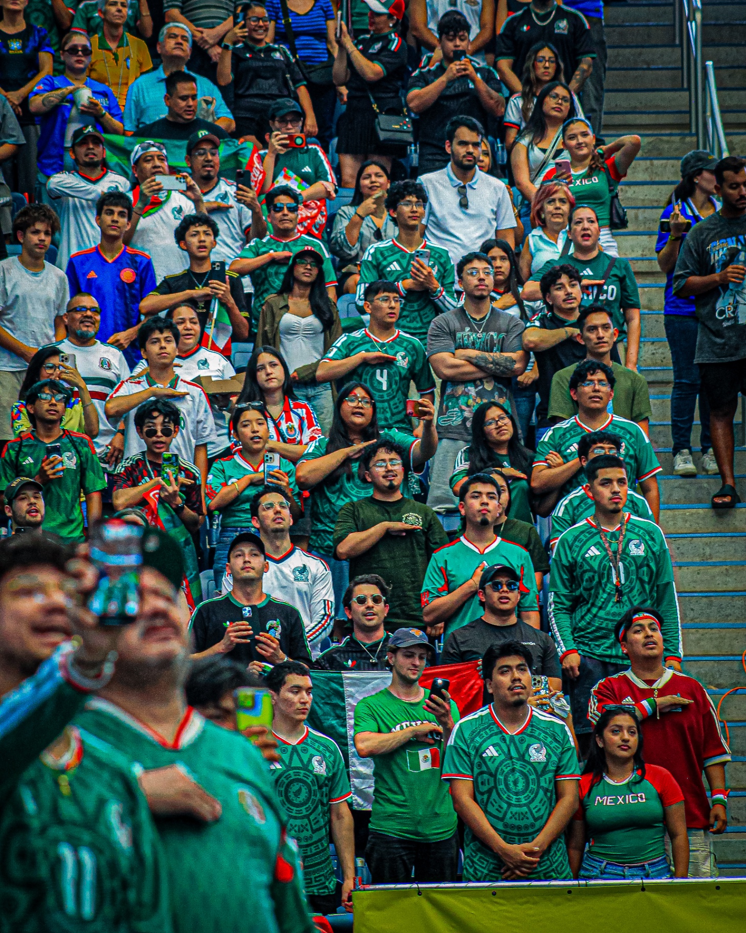 Mexico fans during the anthem