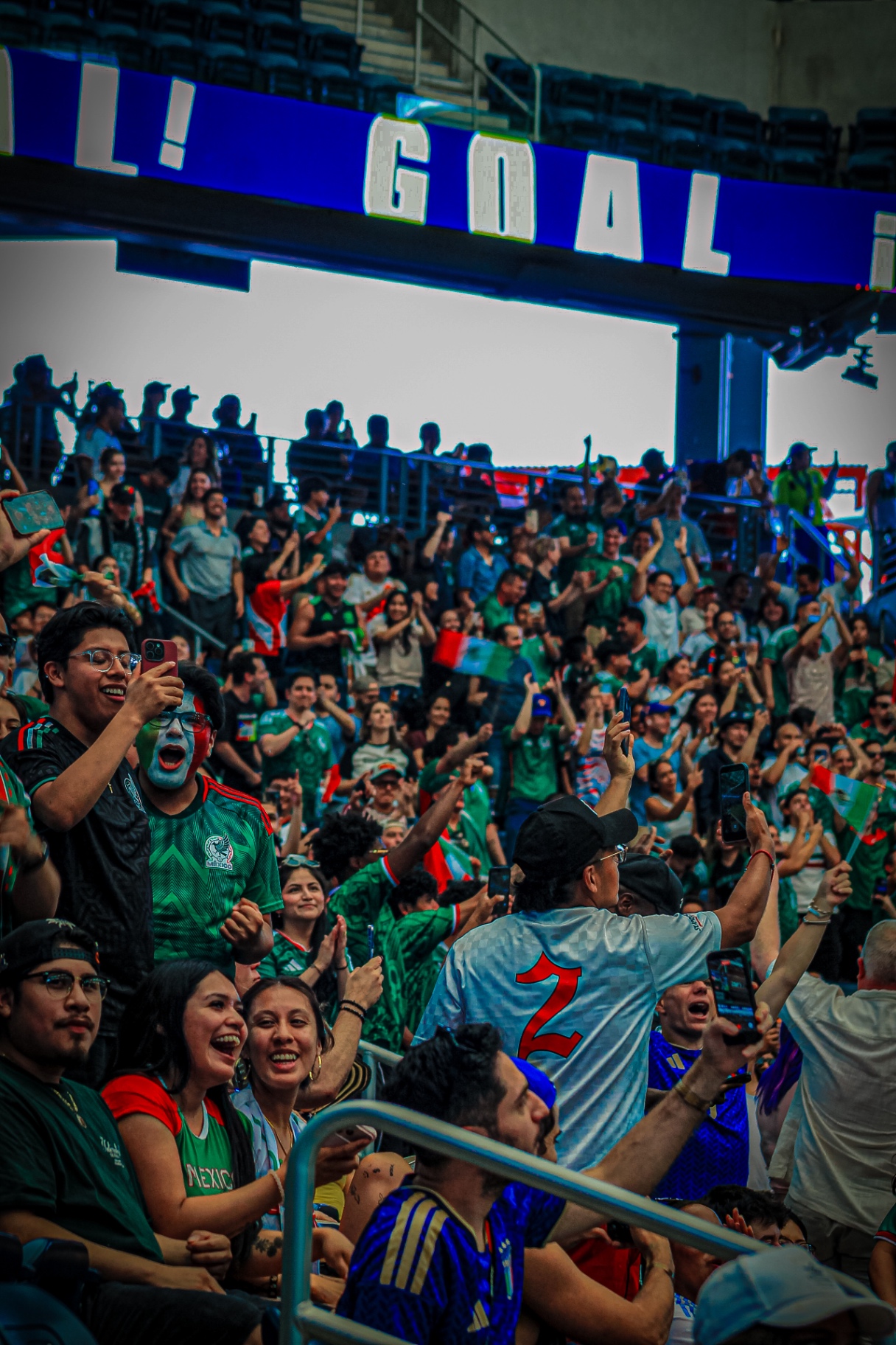Mexico fans celebrating a goal